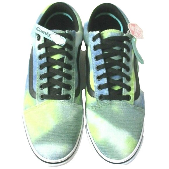 Vans Men's Comfycush Old Skool Blotched Tie Dye Corduroy Skate Shoes Size 9.5 - Picture 2 of 5